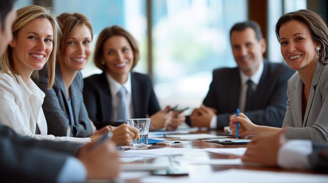 Home Team in discussion during a review meeting